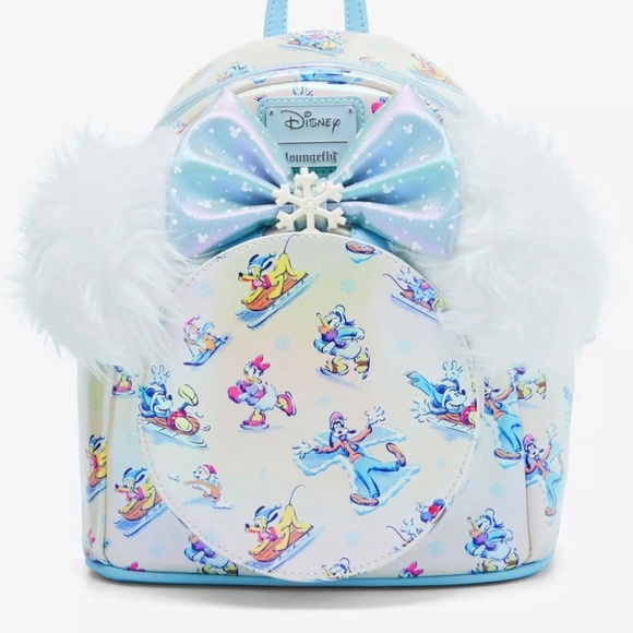 NWT Disney Winter Mini Backpack and Ear Set - Picture 1 of 4